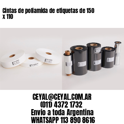 Cintas de poliamida de etiquetas de 150 x 110