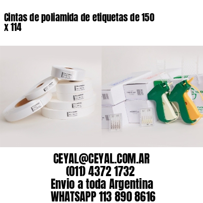 Cintas de poliamida de etiquetas de 150 x 114