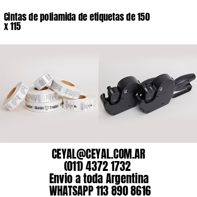 Cintas de poliamida de etiquetas de 150 x 115