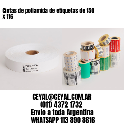 Cintas de poliamida de etiquetas de 150 x 116