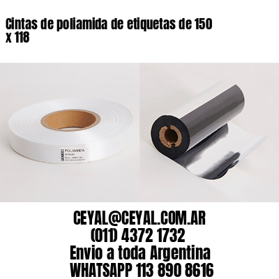 Cintas de poliamida de etiquetas de 150 x 118