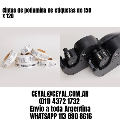 Cintas de poliamida de etiquetas de 150 x 120