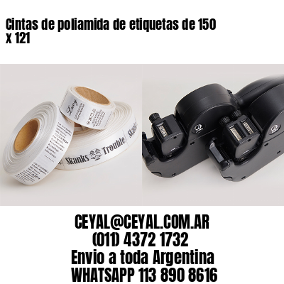 Cintas de poliamida de etiquetas de 150 x 121