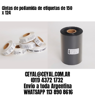 Cintas de poliamida de etiquetas de 150 x 124