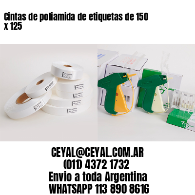 Cintas de poliamida de etiquetas de 150 x 125