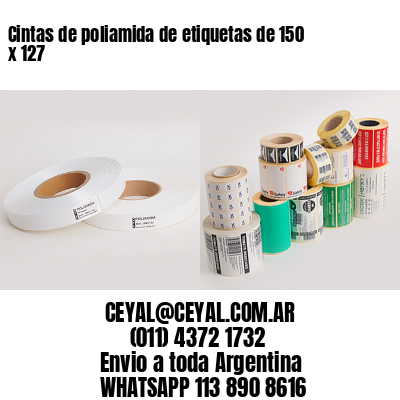 Cintas de poliamida de etiquetas de 150 x 127