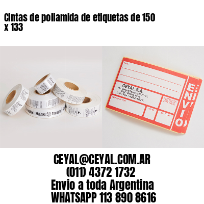 Cintas de poliamida de etiquetas de 150 x 133