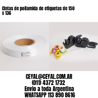 Cintas de poliamida de etiquetas de 150 x 136
