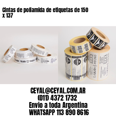 Cintas de poliamida de etiquetas de 150 x 137