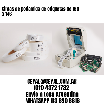Cintas de poliamida de etiquetas de 150 x 146