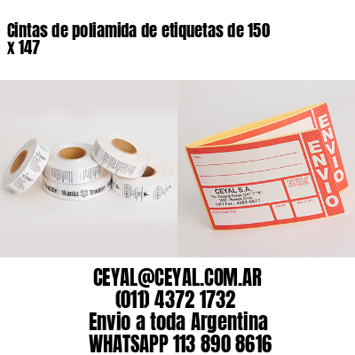 Cintas de poliamida de etiquetas de 150 x 147