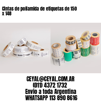 Cintas de poliamida de etiquetas de 150 x 148