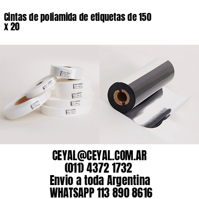 Cintas de poliamida de etiquetas de 150 x 20