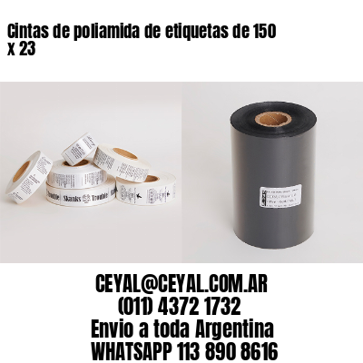 Cintas de poliamida de etiquetas de 150 x 23