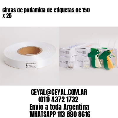 Cintas de poliamida de etiquetas de 150 x 25