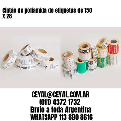Cintas de poliamida de etiquetas de 150 x 28
