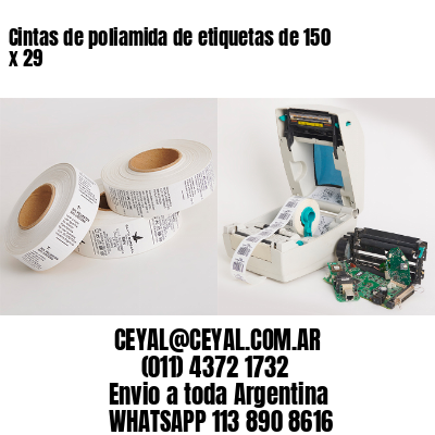 Cintas de poliamida de etiquetas de 150 x 29