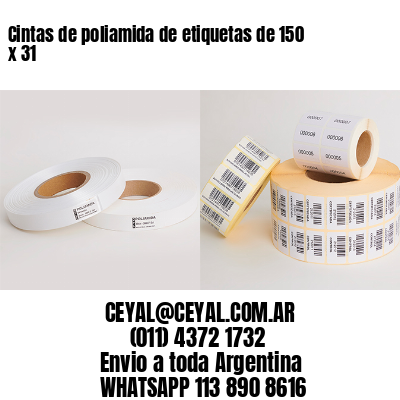 Cintas de poliamida de etiquetas de 150 x 31