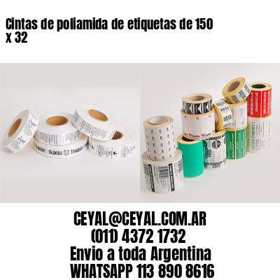 Cintas de poliamida de etiquetas de 150 x 32