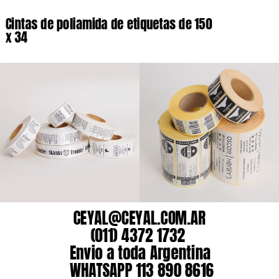 Cintas de poliamida de etiquetas de 150 x 34
