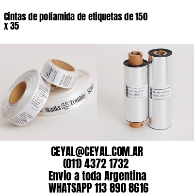 Cintas de poliamida de etiquetas de 150 x 35