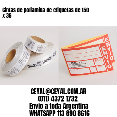 Cintas de poliamida de etiquetas de 150 x 36