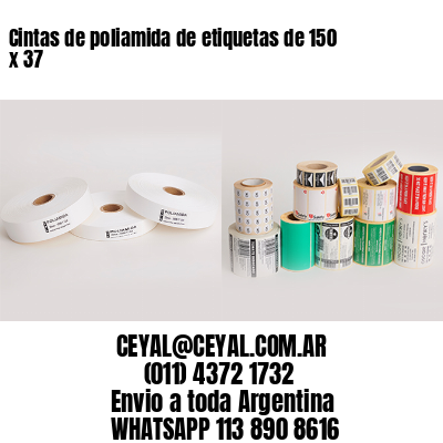 Cintas de poliamida de etiquetas de 150 x 37