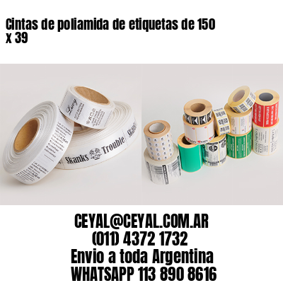 Cintas de poliamida de etiquetas de 150 x 39