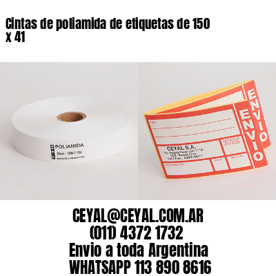 Cintas de poliamida de etiquetas de 150 x 41