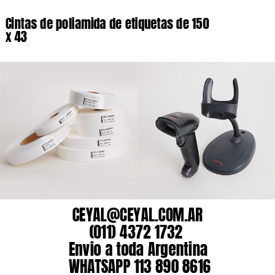 Cintas de poliamida de etiquetas de 150 x 43