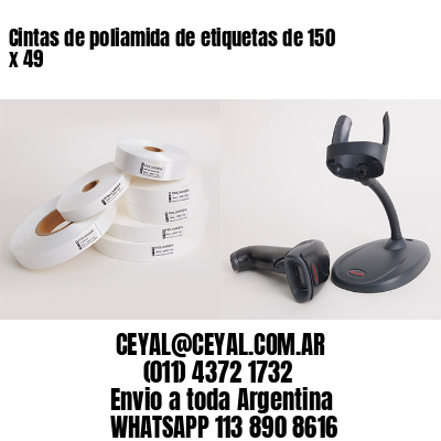 Cintas de poliamida de etiquetas de 150 x 49