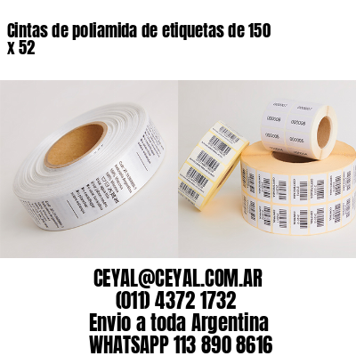Cintas de poliamida de etiquetas de 150 x 52