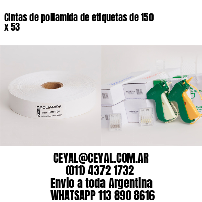 Cintas de poliamida de etiquetas de 150 x 53