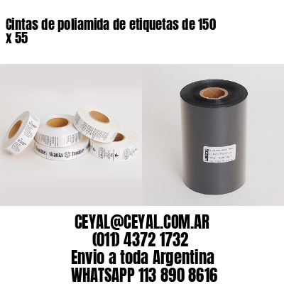 Cintas de poliamida de etiquetas de 150 x 55