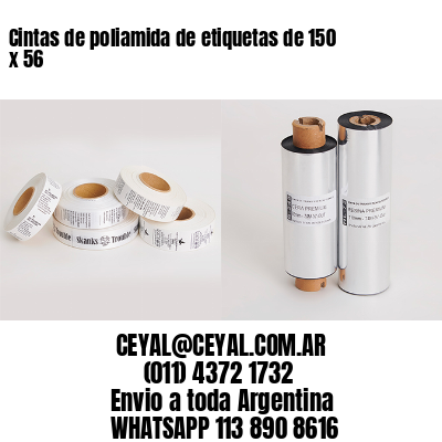 Cintas de poliamida de etiquetas de 150 x 56