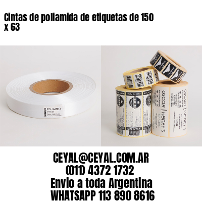 Cintas de poliamida de etiquetas de 150 x 63