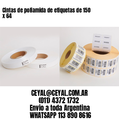 Cintas de poliamida de etiquetas de 150 x 64