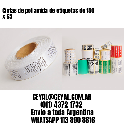Cintas de poliamida de etiquetas de 150 x 65