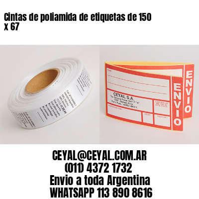 Cintas de poliamida de etiquetas de 150 x 67