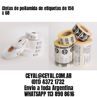 Cintas de poliamida de etiquetas de 150 x 68