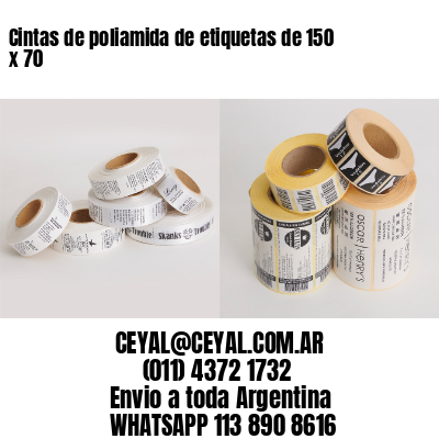 Cintas de poliamida de etiquetas de 150 x 70