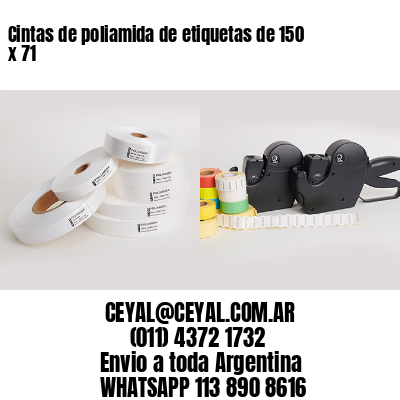 Cintas de poliamida de etiquetas de 150 x 71