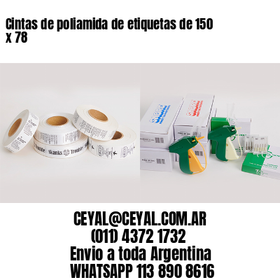 Cintas de poliamida de etiquetas de 150 x 78