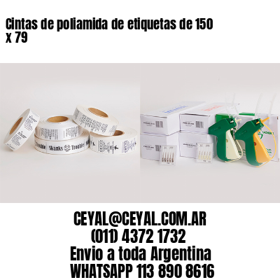 Cintas de poliamida de etiquetas de 150 x 79