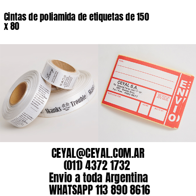 Cintas de poliamida de etiquetas de 150 x 80