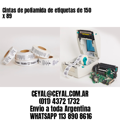 Cintas de poliamida de etiquetas de 150 x 89