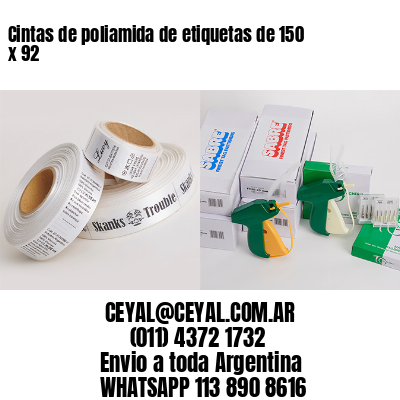 Cintas de poliamida de etiquetas de 150 x 92