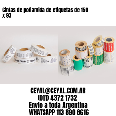 Cintas de poliamida de etiquetas de 150 x 93