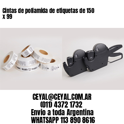 Cintas de poliamida de etiquetas de 150 x 99