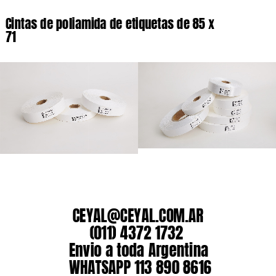 Cintas de poliamida de etiquetas de 85 x 71